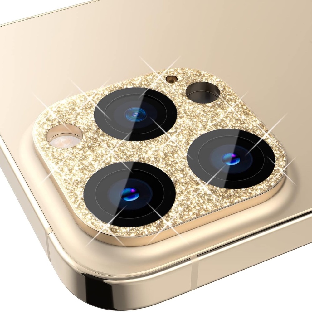 iPhone 13 Pro Glitter Camera Lens Cover + Lens Screen Protector, For 6.1 & 6.7